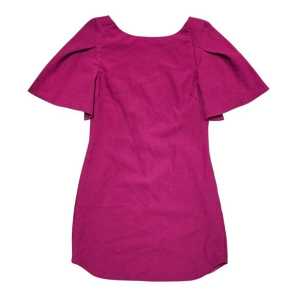 Trina Turk Fuchsia Mini Madame Butterfly Shift Dress 2 - Picture 2 of 5